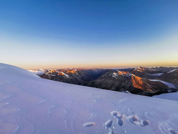 Vista Del Pico Pared Mármol Tian Shan Kazajstán — Foto de Stock