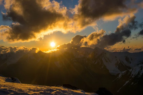 Malebný Pohled Vrchol Khan Tengri Tian Shan Kazachstán — Stock fotografie