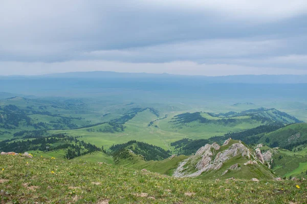 Vista Panorâmica Área Karkara Tian Shan Cazaquistão — Fotografia de Stock