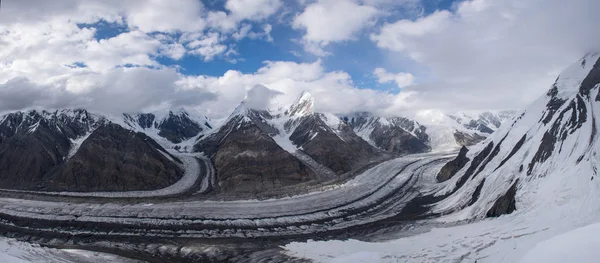 Vista Panorámica Del Pico Khan Tengri Tian Shan Kazajstán —  Fotos de Stock