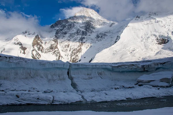Vista Panorámica Del Pico Khan Tengri Tian Shan Kazajstán —  Fotos de Stock