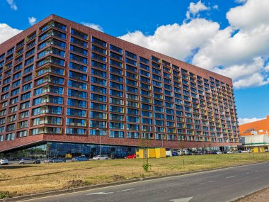 Moskova şehir mimarisini gezmek, seyahat kavramı 