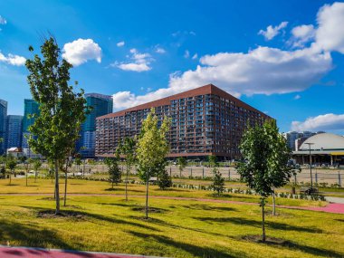 Moskova şehir mimarisini gezmek, seyahat kavramı 