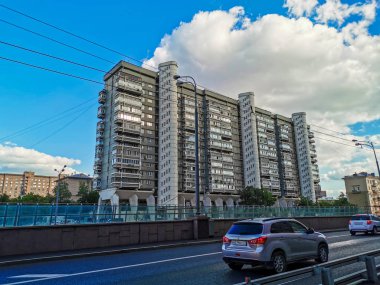 Moskova şehir mimarisini gezmek, seyahat kavramı 