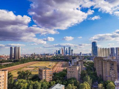 Moskova şehir mimarisini gezmek, seyahat kavramı 