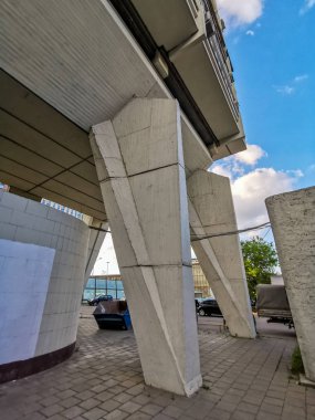 Moskova şehir mimarisini gezmek, seyahat kavramı 