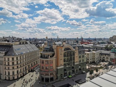 Moskova şehir mimarisini gezmek, seyahat kavramı 