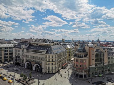 Moskova şehir mimarisini gezmek, seyahat kavramı 