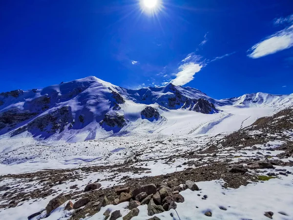 Vista Panorâmica Das Montanhas Alatau Tian Shan Cazaquistão — Fotografia de Stock