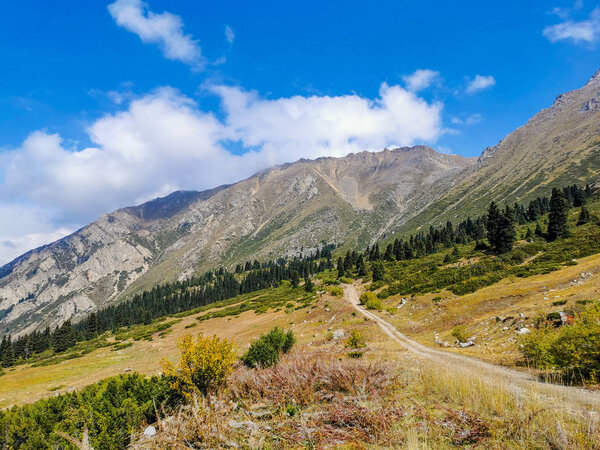 scenic view of Alatau mountains, Tian Shan, Kazakhstan