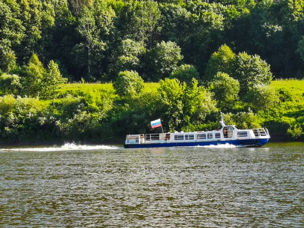 Kaluga Russland Juli 2019 Fluss Oka Einem Sonnigen Sommertag Zentralrussland — Stockfoto