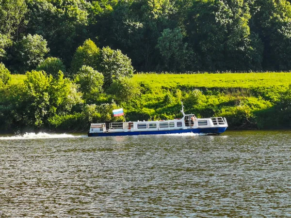 Kaluga Russland Juli 2019 Fluss Oka Einem Sonnigen Sommertag Zentralrussland — Stockfoto