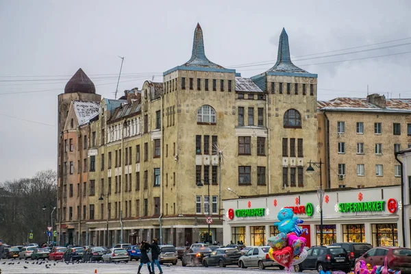 Gündüz Vakti Viborg Şehrinin Yanından Geçiyor Rusya — Stok fotoğraf