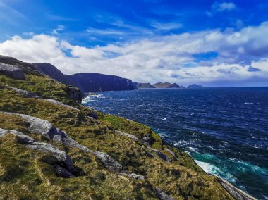 Nordkapp 'ın gündüz manzarası, Finnmark, Norveç 