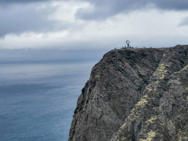 Nordkapp 'ın gündüz manzarası, Finnmark, Norveç 