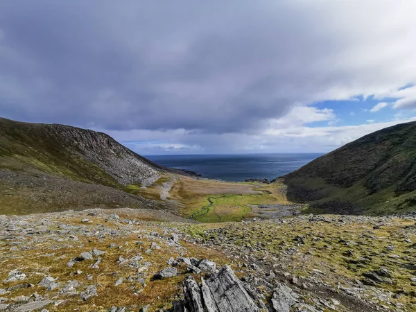 Widok Nordkapp Dzień Finnmark Norwegia — Zdjęcie stockowe