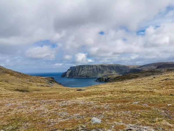 Γραφική Θέα Της Nordkapp Την Ημέρα Finnmark Νορβηγία — Φωτογραφία Αρχείου