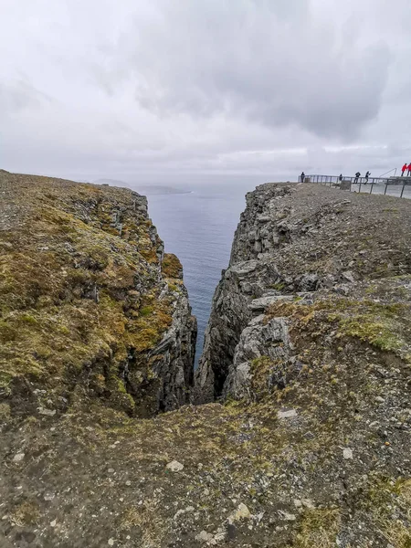 Γραφική Θέα Της Nordkapp Την Ημέρα Finnmark Νορβηγία — Φωτογραφία Αρχείου