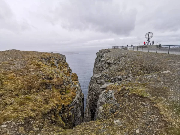 Widok Nordkapp Dzień Finnmark Norwegia — Zdjęcie stockowe