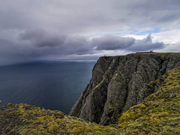 Γραφική Θέα Της Nordkapp Την Ημέρα Finnmark Νορβηγία — Φωτογραφία Αρχείου