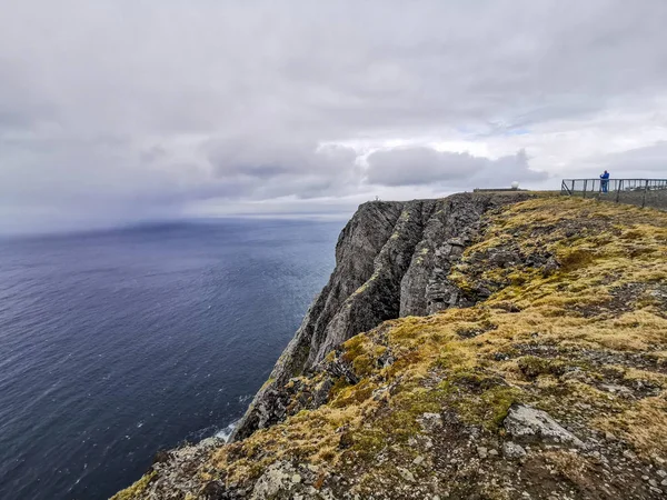 Γραφική Θέα Της Nordkapp Την Ημέρα Finnmark Νορβηγία — Φωτογραφία Αρχείου