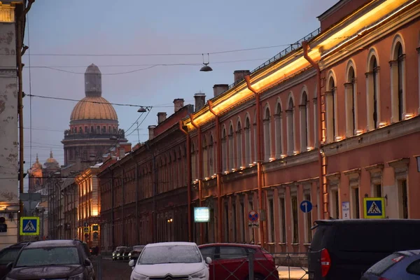 Vue Panoramique Ville Saint Pétersbourg Nuit Russie — Photo