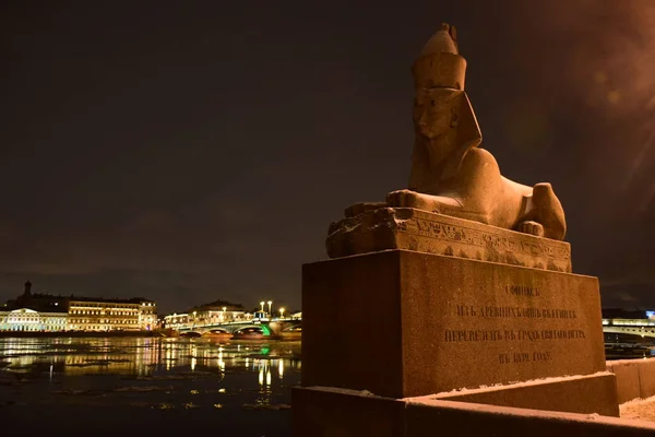 Vista Panorâmica Cidade São Petersburgo Noite Rússia — Fotografia de Stock