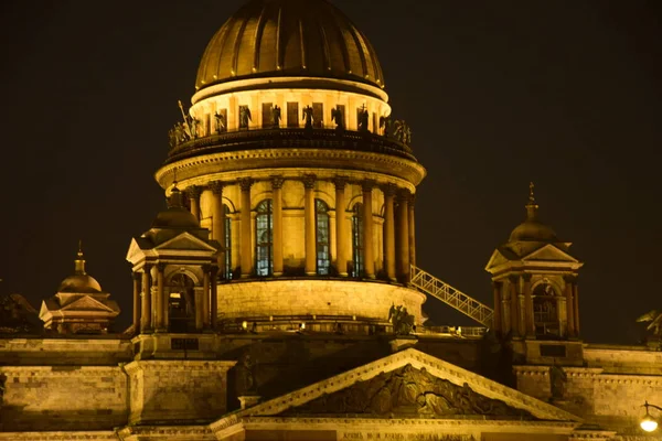 Vista Panorâmica Cidade São Petersburgo Noite Rússia — Fotografia de Stock