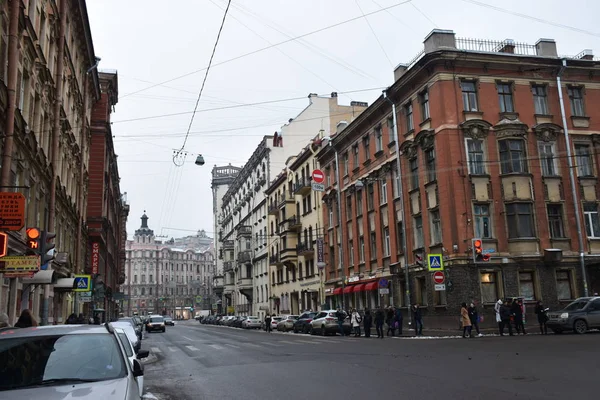 Caminhando Pela Cidade São Petersburgo Durante Dia Rússia — Fotografia de Stock