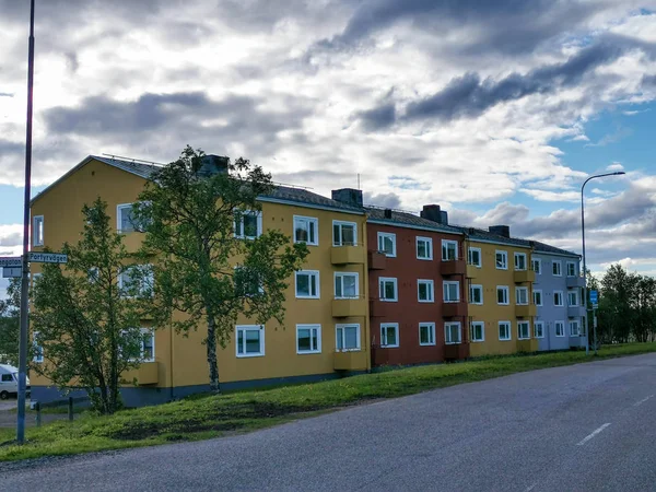 Παραδοσιακή Αρχιτεκτονική Της Πόλης Kiruna Σουηδία — Φωτογραφία Αρχείου