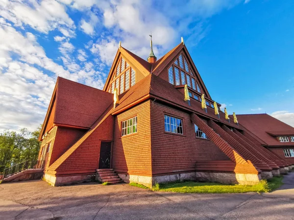 Arquitetura Tradicional Cidade Kiruna Suécia — Fotografia de Stock