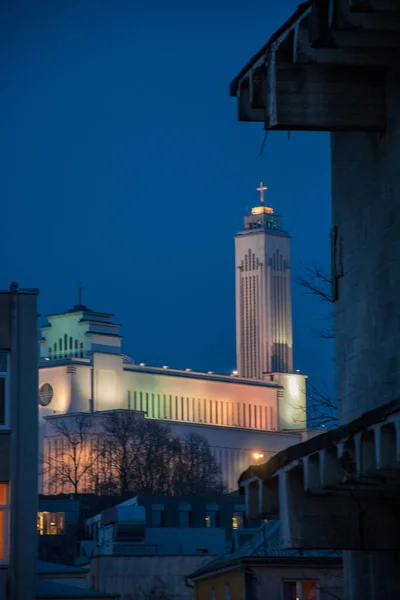 Aussichtsplattform Und Turm Der Auferstehungsbasilika Unseres Herrn Jesus Christus Kaunas — Stockfoto