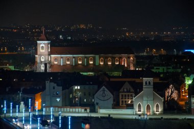 Şehir ışıklarının gece manzarası, şehir manzarası