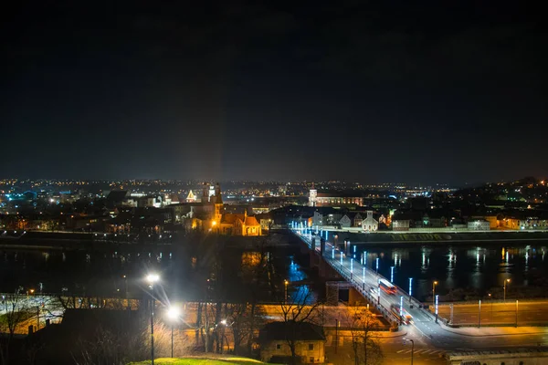 Scenic View City Lighting Nighttime Urban Scene — Stock Photo, Image