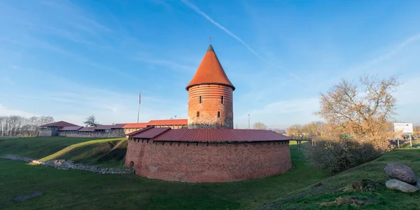 Kaunas Slott Historiska Centrum Varm Vinter Litauen Baltikum — Stockfoto