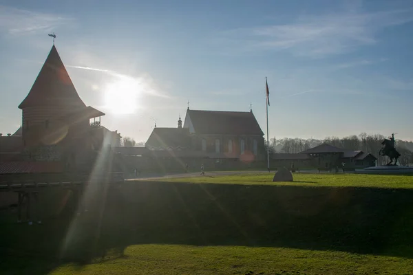 Каунасский Замок Историческом Центре Теплая Зима Литве Странах Балтии — стоковое фото