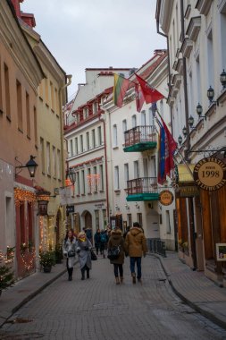 Vilnius geleneksel mimarisi, Litvanya, seyahat konsepti