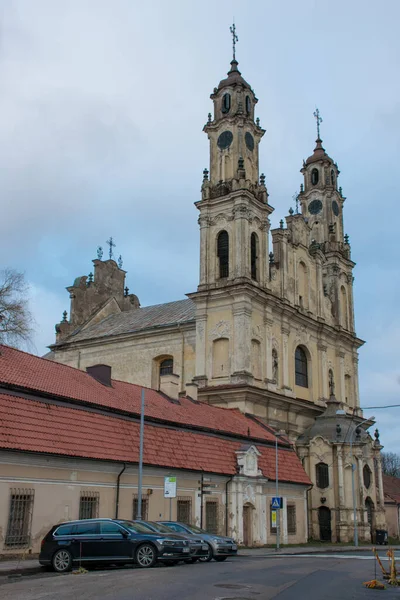 Utsikt Över Kyrkan Vilnius Litauen — Stockfoto