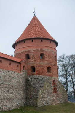 Gündüz Trakai Adası Kalesi, Litvanya, seyahat kavramı 