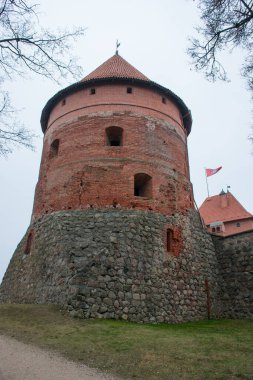 Gündüz Trakai Adası Kalesi, Litvanya, seyahat kavramı 