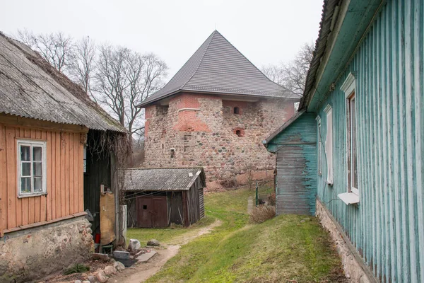 Trakai Lithuania Januari 2020 Halaman Kastil Trakai Musim Dingin Yang — Stok Foto