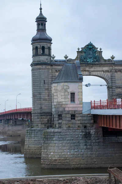 Puerta Tilsit Puente Reina Luisa Través Del Río Niemen Que — Foto de Stock