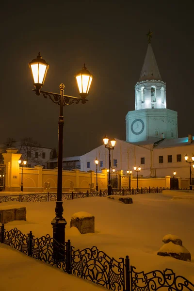 View Kazan Kremlin Winter Evening Kazan Russia — Stock Photo, Image