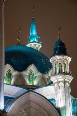 Kul-Sharif camisinin gece aydınlanması, Kazan, Rusya