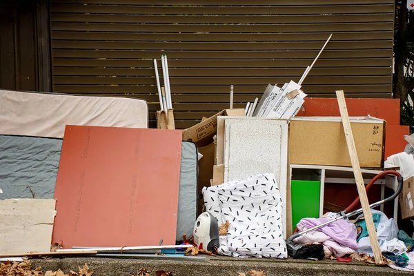 Sydney Australia 2020 Různé Odpadky Domácností Které Ukládají Obrubník Pro — Stock fotografie