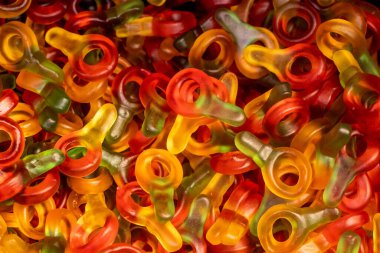 Jöle emziği kuklaları. Şekerci dükkanını seç ve karıştır