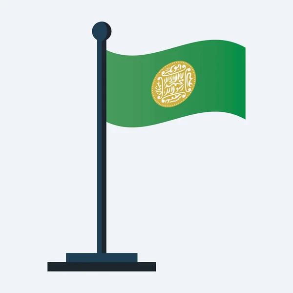 Rohingya vlag geïsoleerd op witte backgroung-tabel vlag, vector illustratie — Stockvector