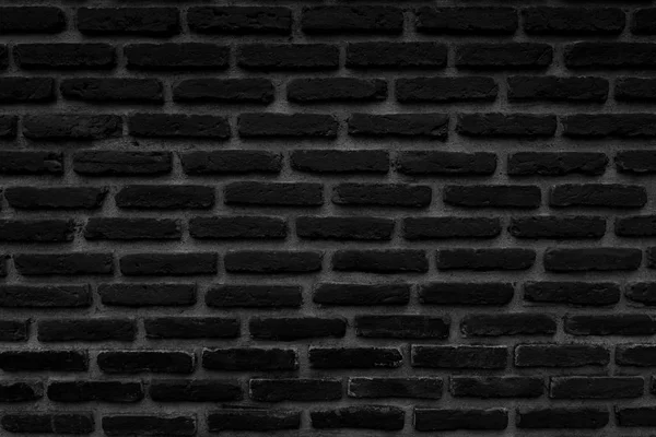 Black brick wall texture for background. — Stock Photo, Image