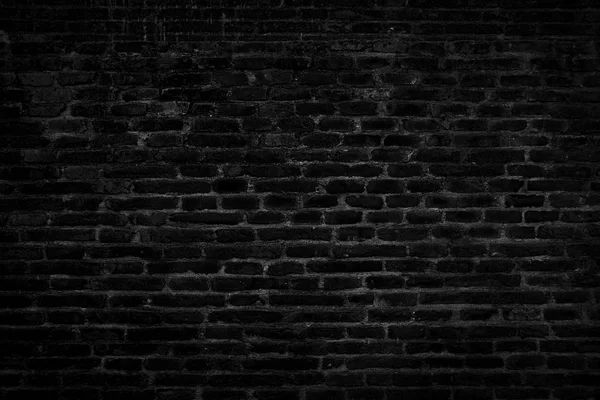Zwarte bakstenen muur textuur voor achtergrond. — Stockfoto