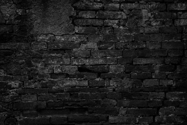 Black brick wall texture for background. — Stock Photo, Image